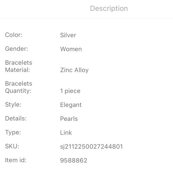 Faux Pearl Layered Bracelet Silver Plated Chain - Picture 5 of 7